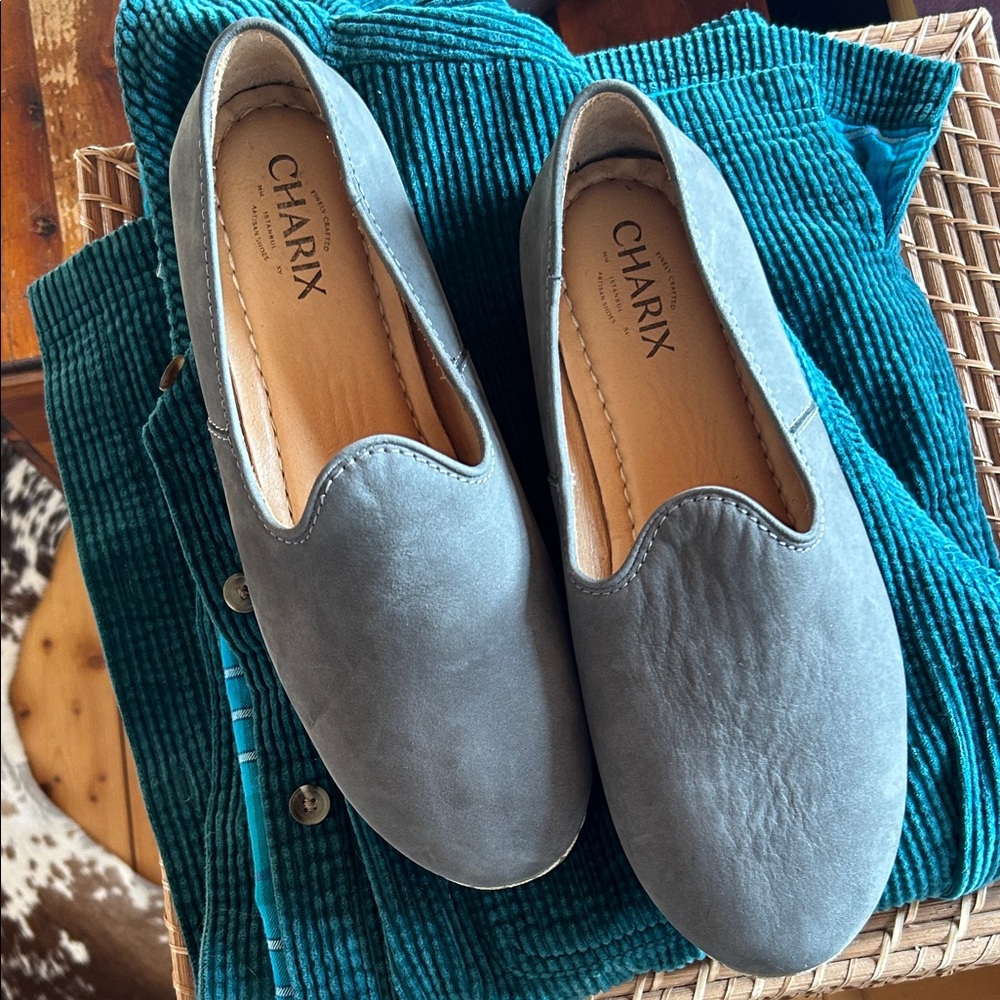 Charix grey suede loafers